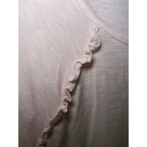 Lauren Conrad XXL Cream Long Sleeve Ruffled Women's Top - Picture 4 of 6